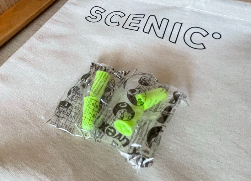 Earplugs provided by cruise line