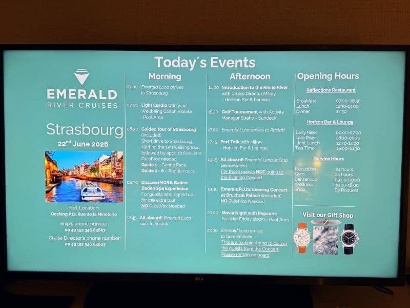 Emerald river cruise daily schedule
