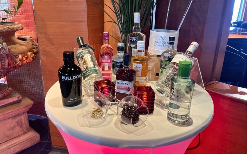 Fred. Olsen - different types of alcohol