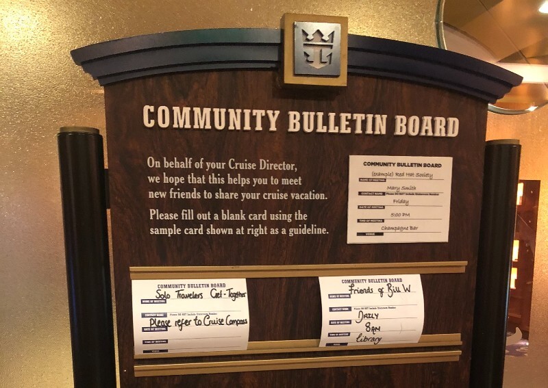 Friends of Bill W meeting on a cruise