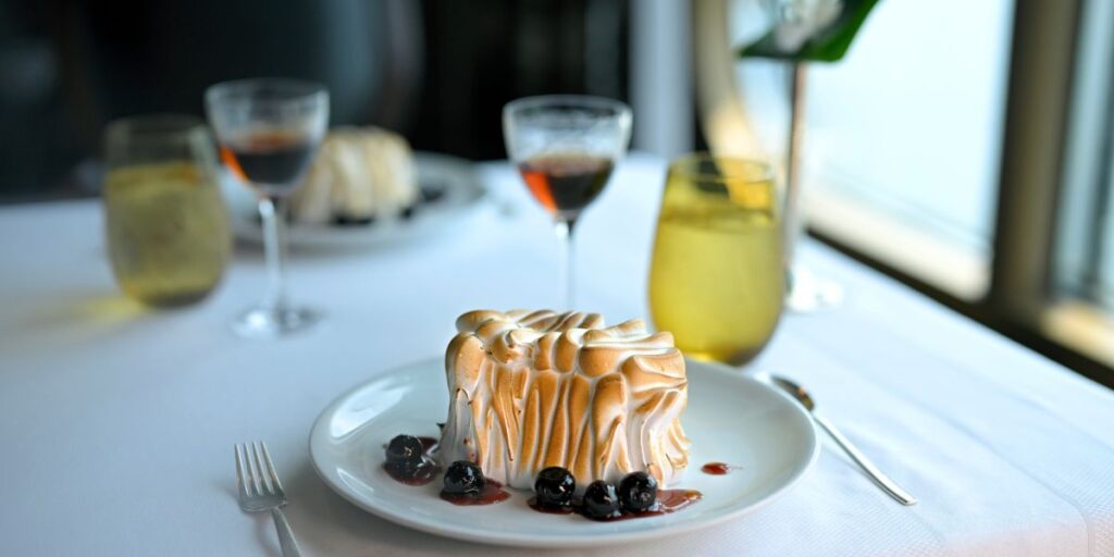 Holland America Until We Sail Again Celebration Dinner Baked Alaska