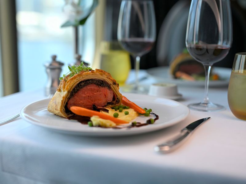 Holland America Until We Sail Again Celebration Dinner Beef Wellington