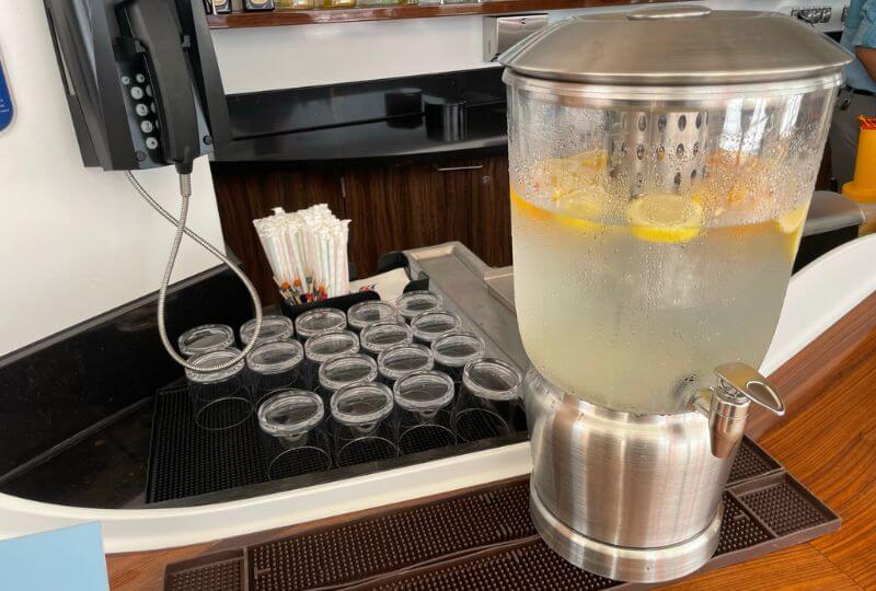 iced lemon water dispenser