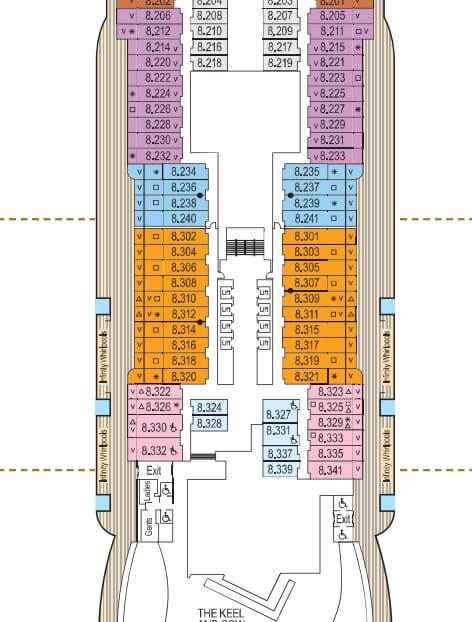 Deck Plan of the Promenade Deck on P&O Iona