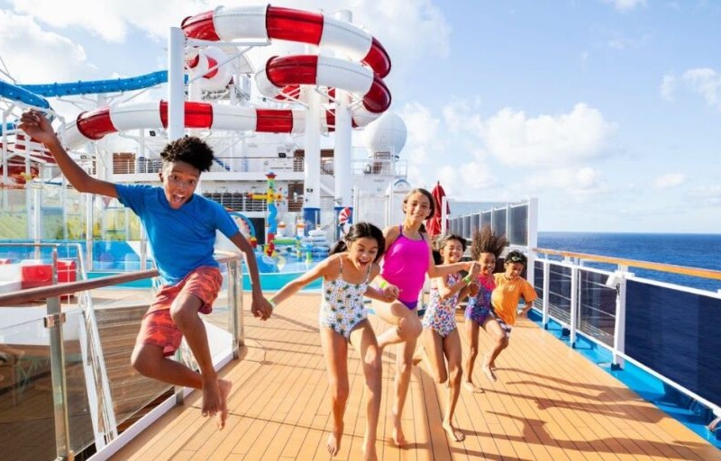 Kids on Carnival Cruise ship's Waterworks - 1