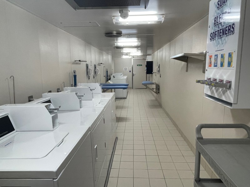 Self-service laundrette on a cruise ship