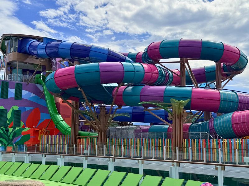Legend of the Seas slides and sunloungers