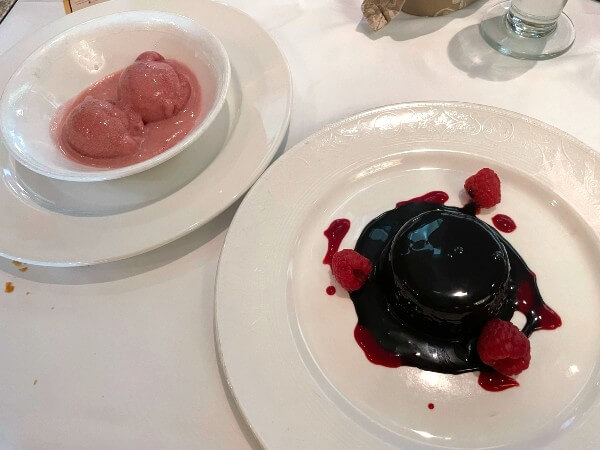 Vegan dessert on Disney Cruise Line