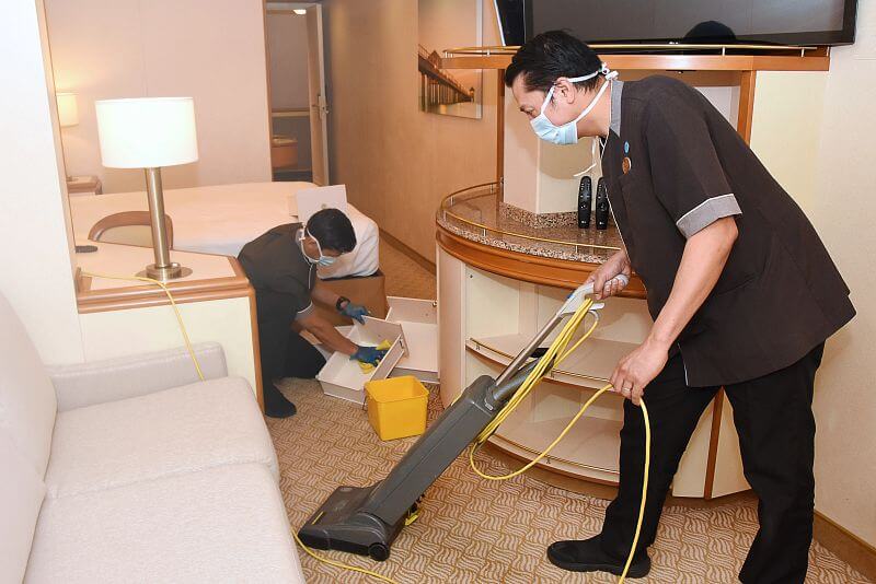 Cruise ships are cleaned very thoroughly