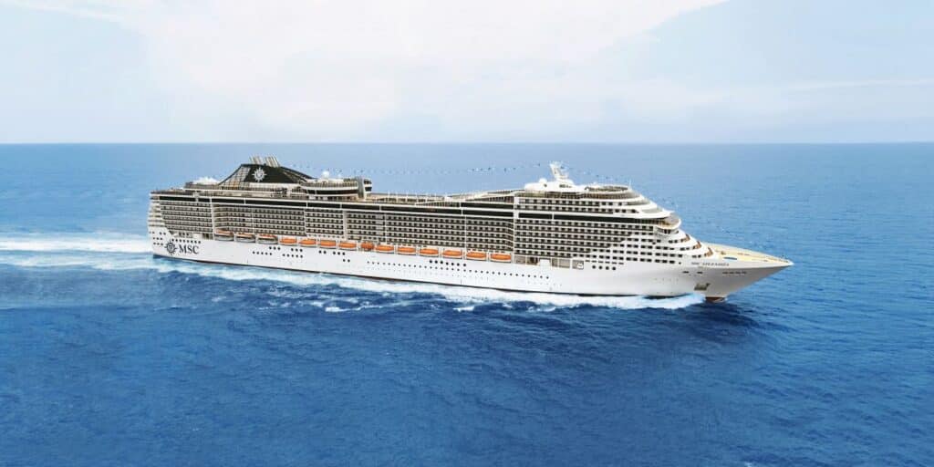 MSC Splendida at sea