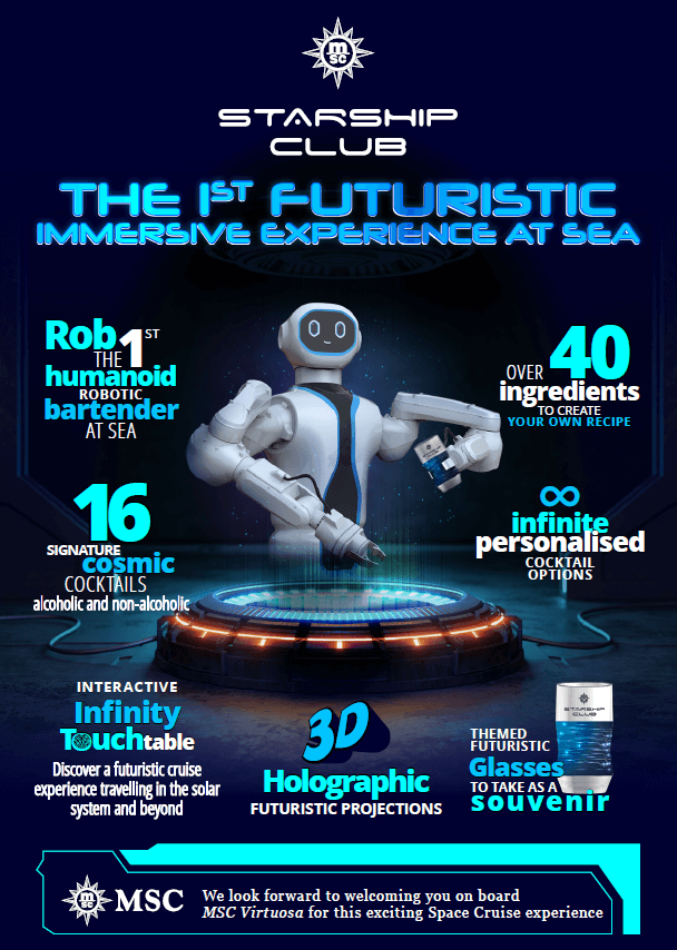 poster for the starship club onboard MSC cruises