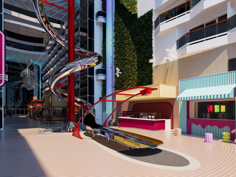 MSC World Asia Tree of Life spiral slide