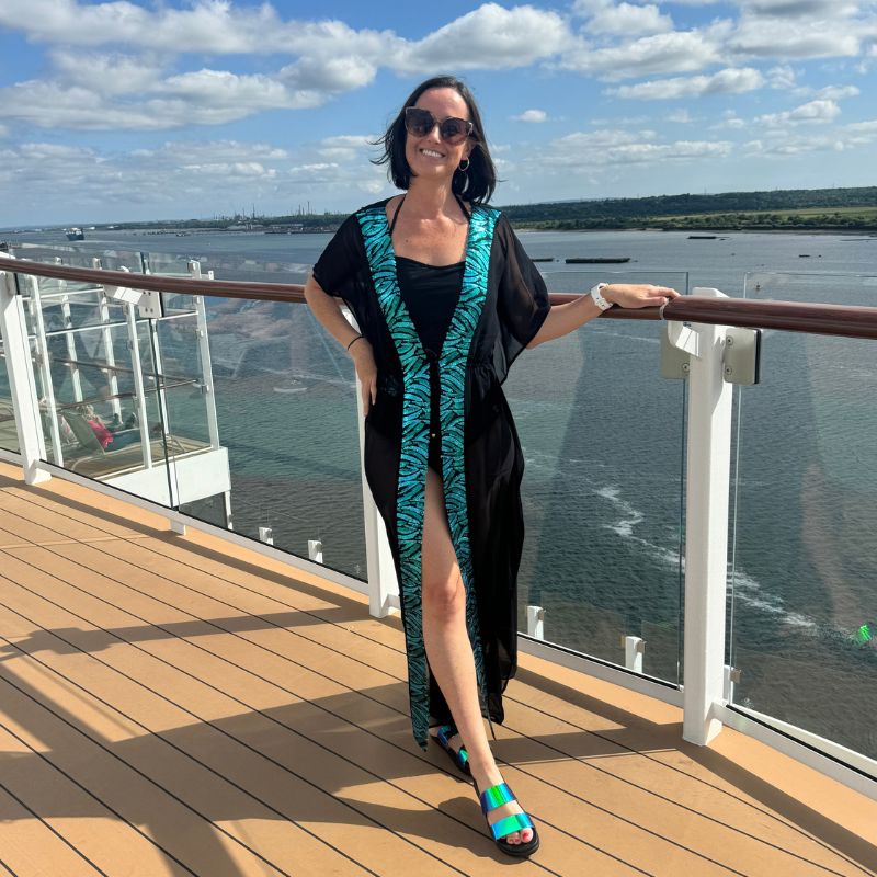 Cruise Mummy in swim cover up