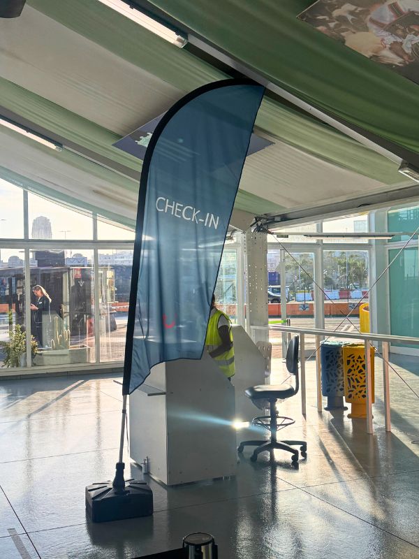 Marella Cruises check-in desk at Tenerife Cruise Port