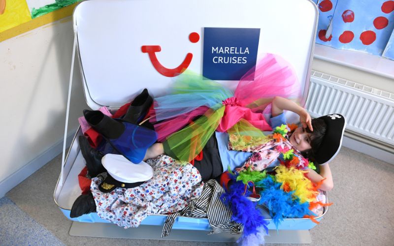 Marella cruises suitcase packed with fancy dress outfits