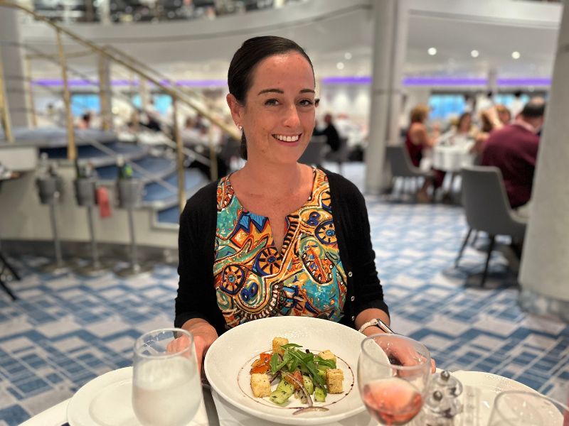 dinner in the main dining room on marella