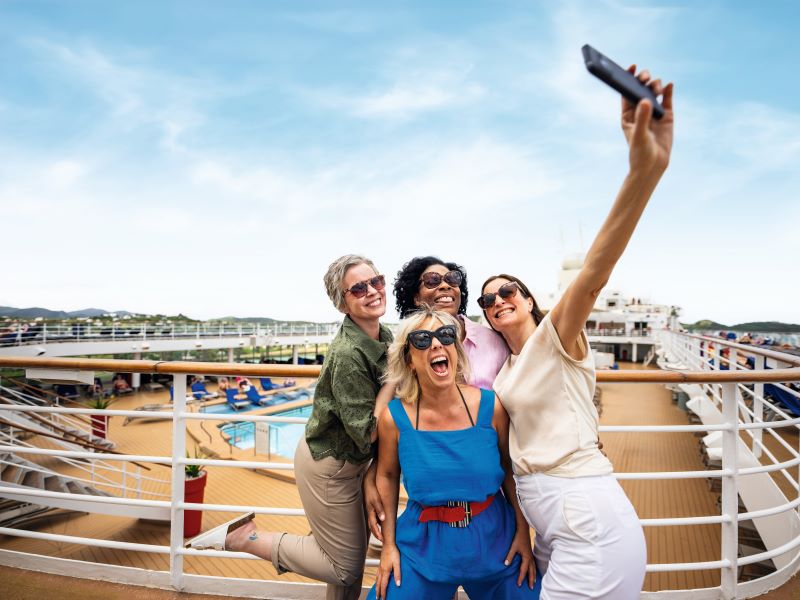 Guests having fun on a cruise ship