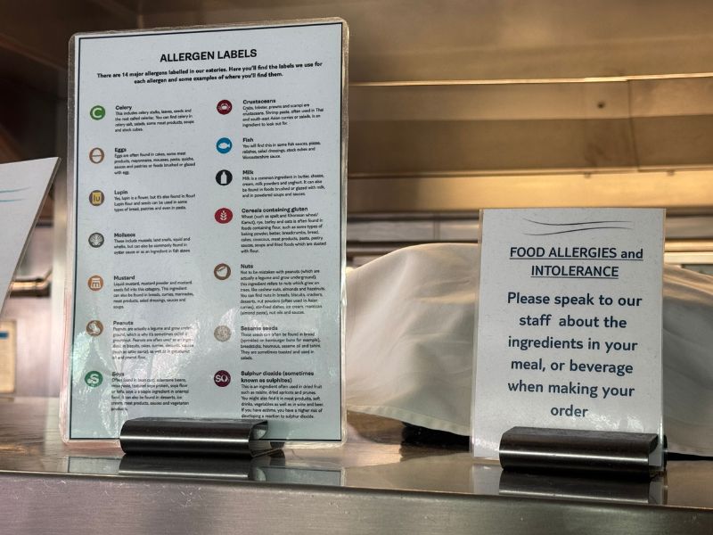 Food allergy labels