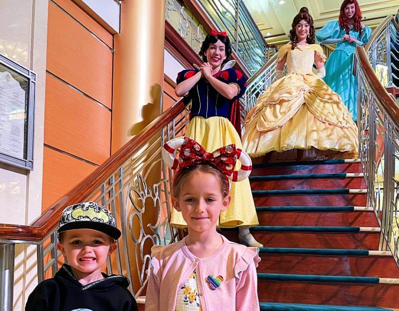 Meeting Disney princesses in the Atrium