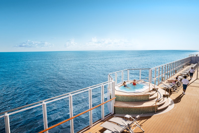 Cruise ship hot tub