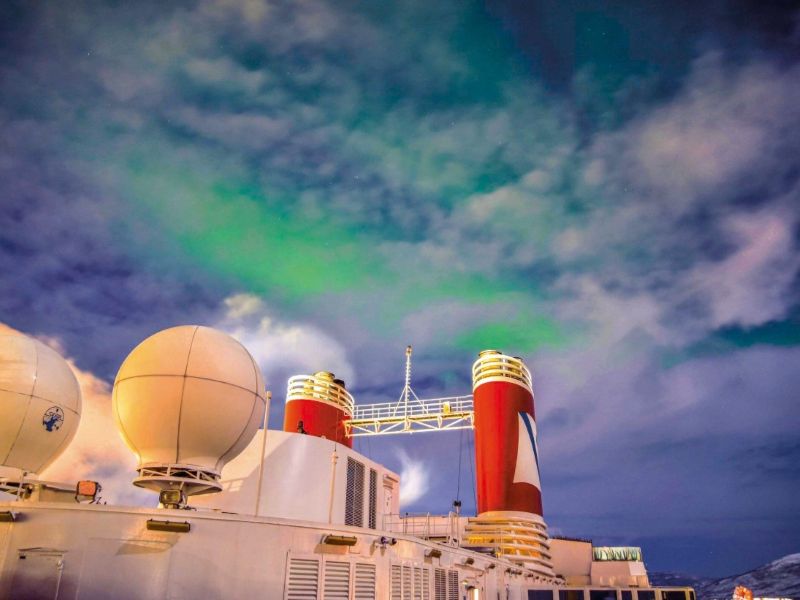 Northern Lights as seen from a Fred Olsen ship