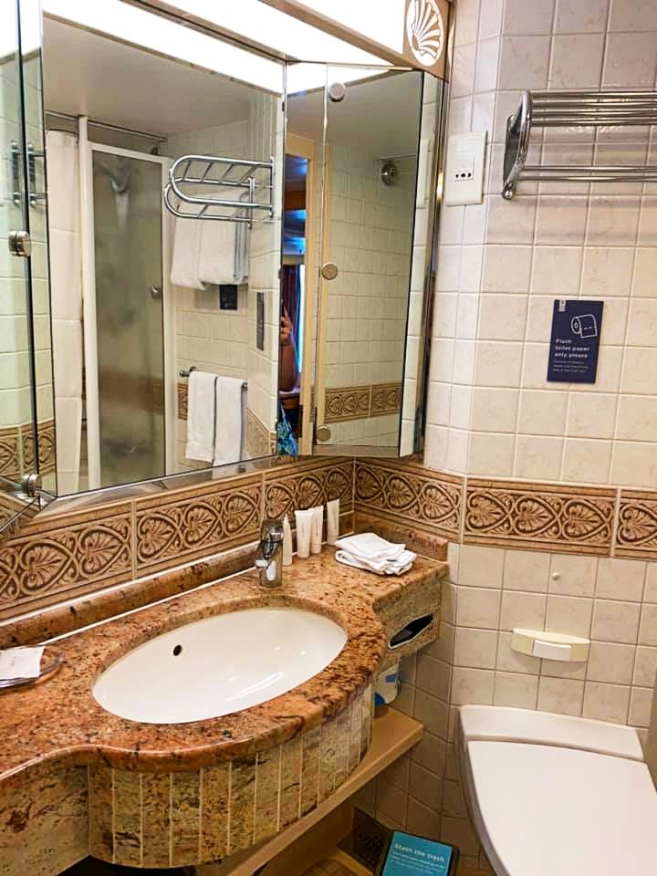 Bathroom in a cabin on Independence of the Seas