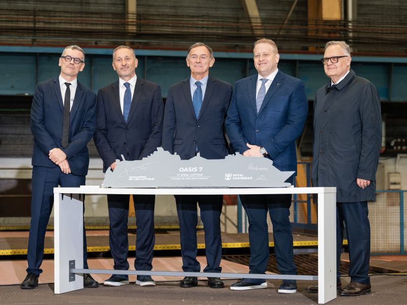 Oasis 7 Steel Cutting Ceremony Royal Caribbean