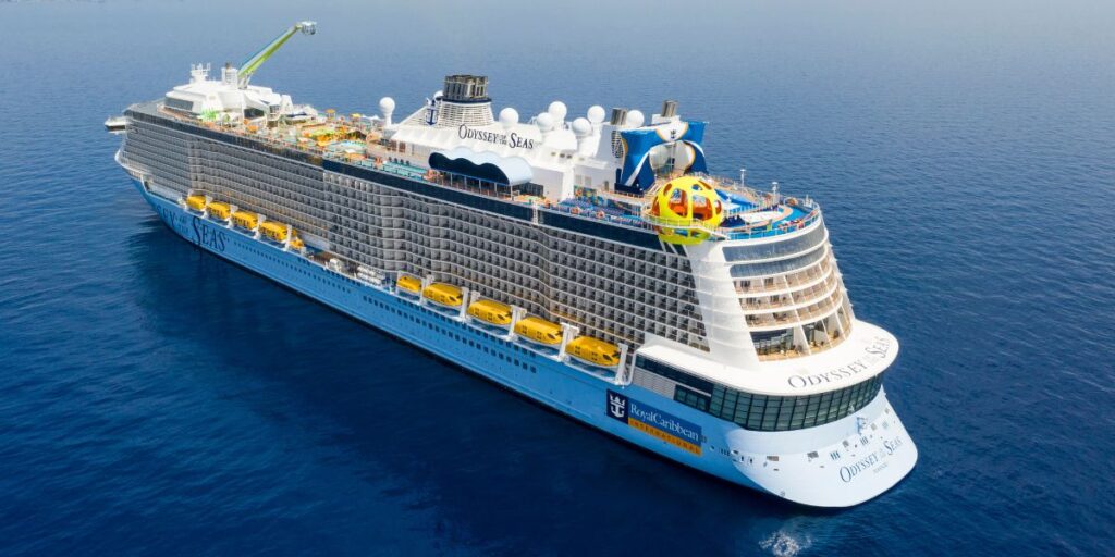 Aerial view of Royal Caribbean's Odyssey of the Seas