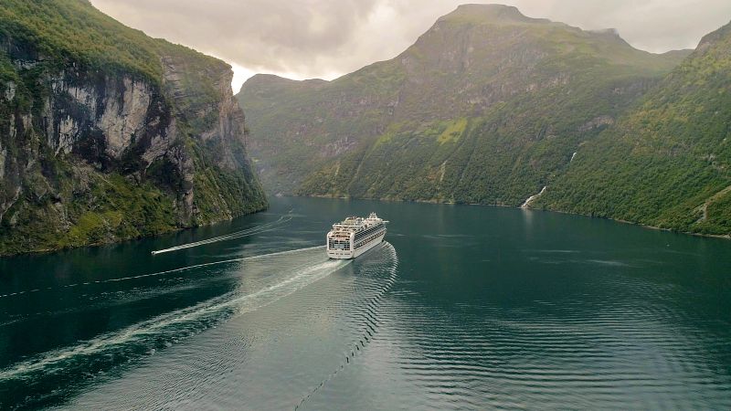Princess cruises ship in New Zealand