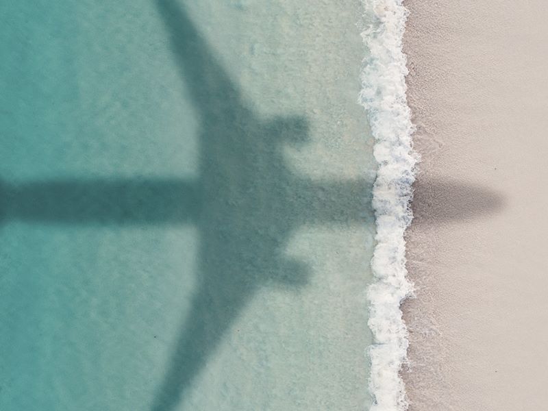 Flight to tropical destination