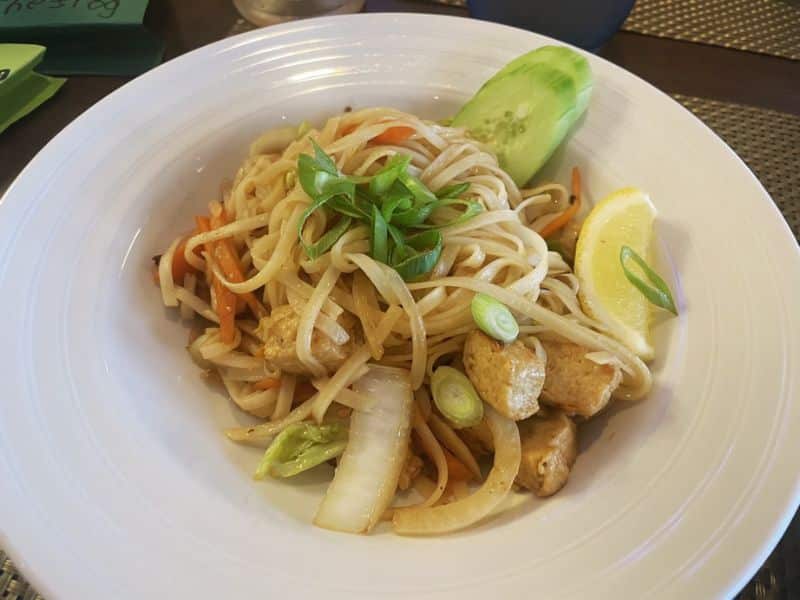 Vegan pad thai on Fred. Olsen Bolette buffet