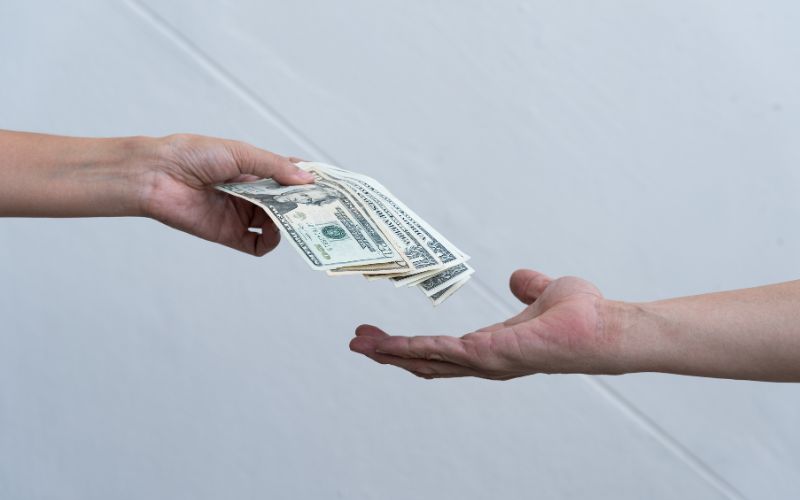 Paying money
