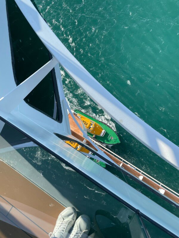 A pilot boat as seen from MSC Virtuosa