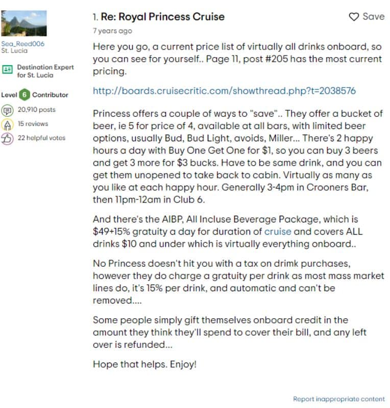“There's 2 happy hours a day with Buy One Get One for $1, so you can buy 3 beers and get 3 more for $3 bucks. Have to be same drink, and you can get them unopened to take back to cabin.”