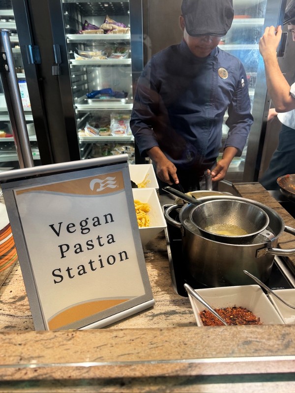 Princess vegan pasta station