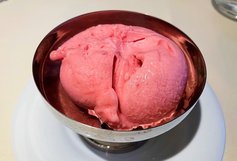 Raspberry sorbet