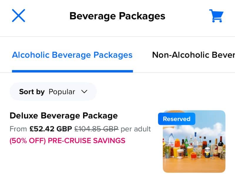 half price Royal Caribbean drink package