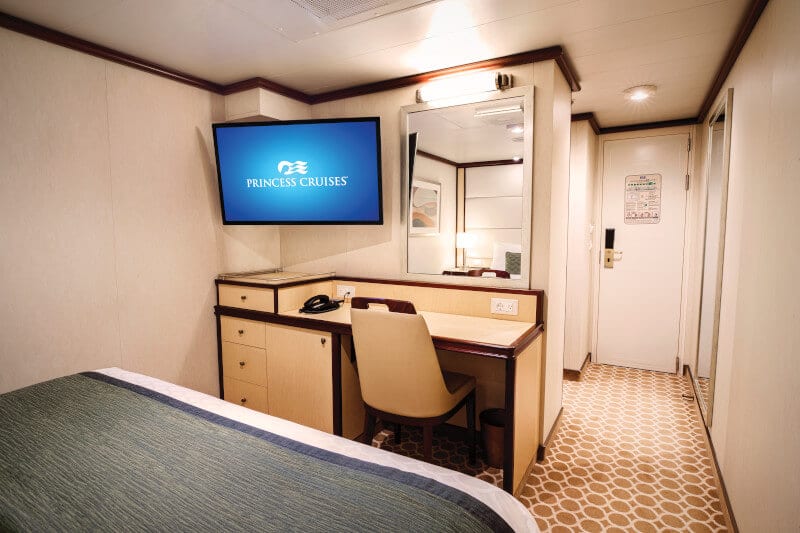 Inside cabin with TV