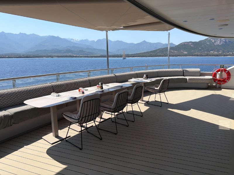 Scenic Eclipse cafe table