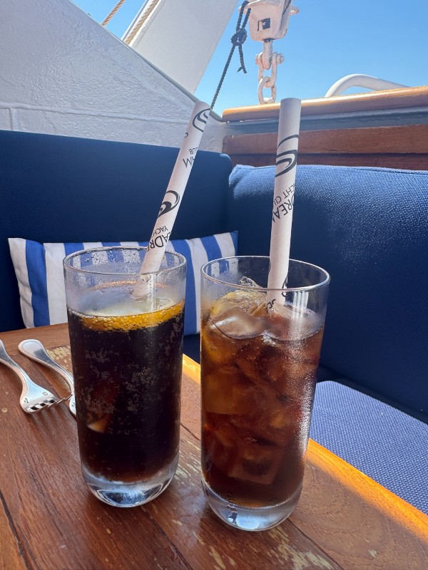 soft drinks on a cruise