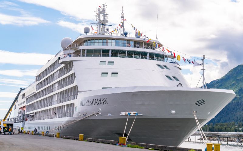 Silver Shadow docked in Seward, Alaska