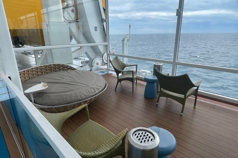 Smoking area on a cruise ship