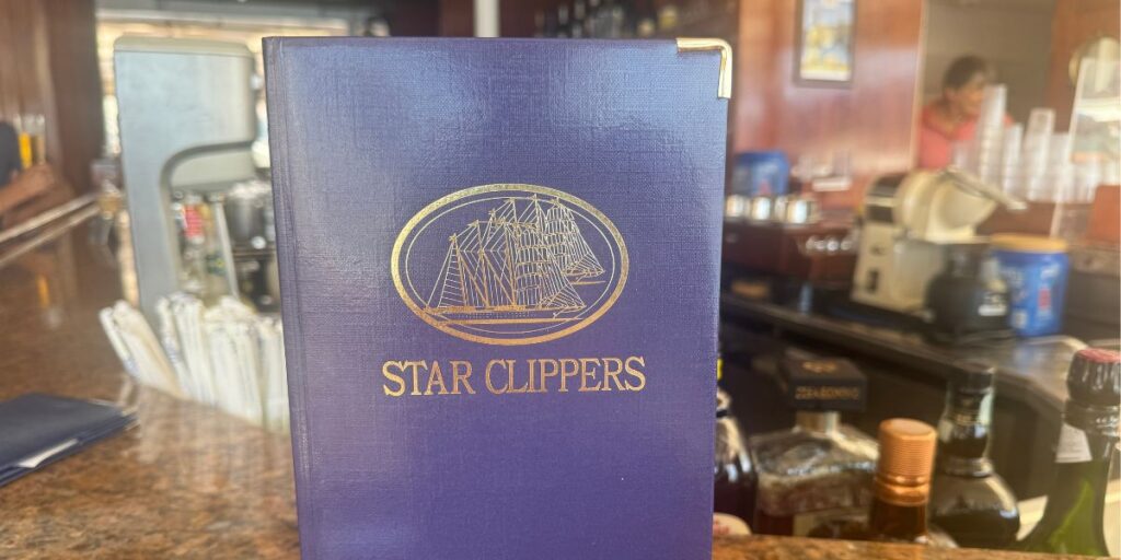 Star Clippers drinks menu