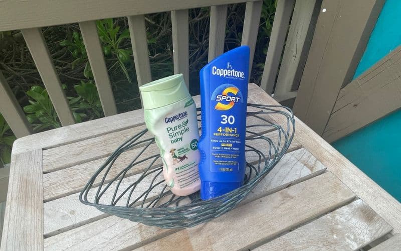 Two type of sunscreen for kids and adults
