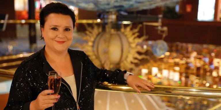 Susan Calman on board Bolette