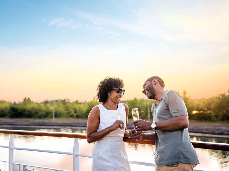 Drinks on a TUI River Cruise deck