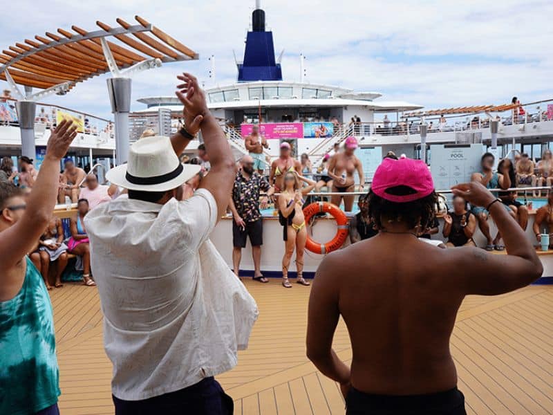 Pool deck of temptation cruise