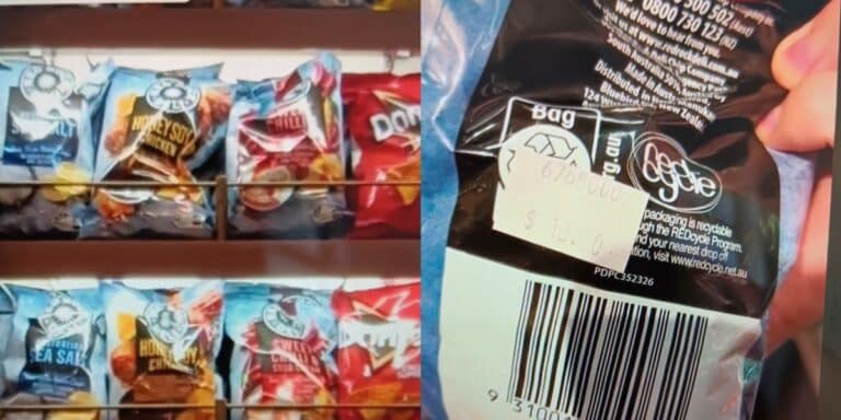 A screenshot of a TikTok video discussing the price of P&O snacks