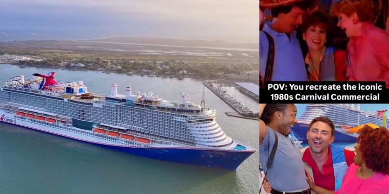 Carnival recreates classic commercial