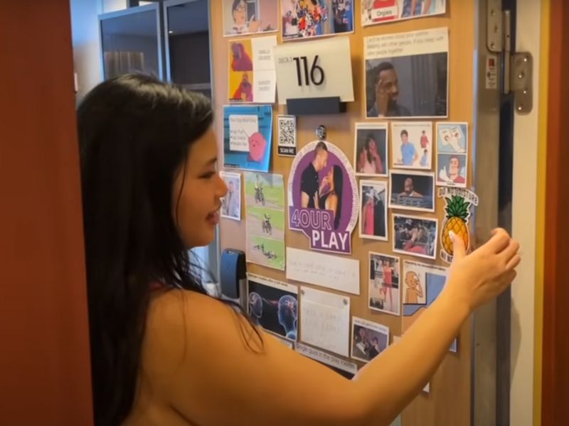 Door decorating on a swingers cruise